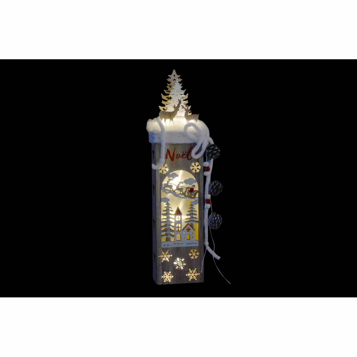 Décoration lumineuse DKD Home Decor Naturel Arbre Père Noël 11 x 7 x 50 cm