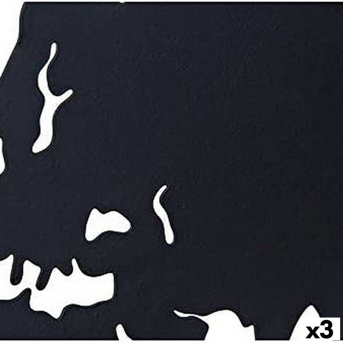 Figurine Décorative DKD Home Decor Mappemonde Noir Cuivre Blanc 40 x 1 x 40 cm (3 Pièces)