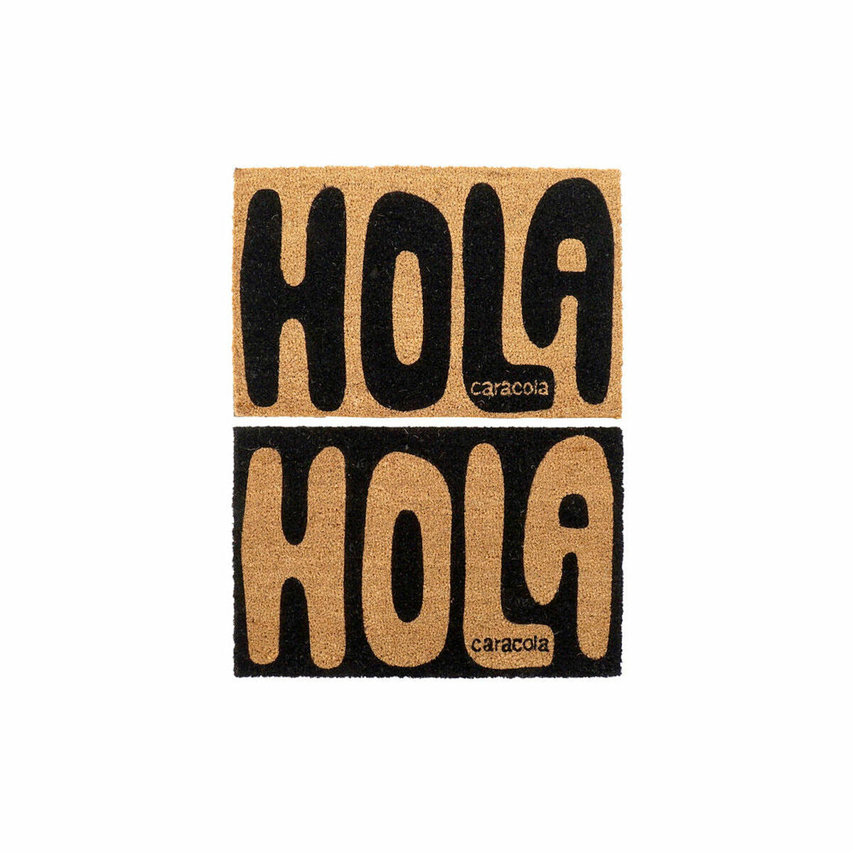 Paillasson DKD Home Decor Hola Caracola PVC Fibre (2 pcs) (60 x 40 x 1.5 cm)