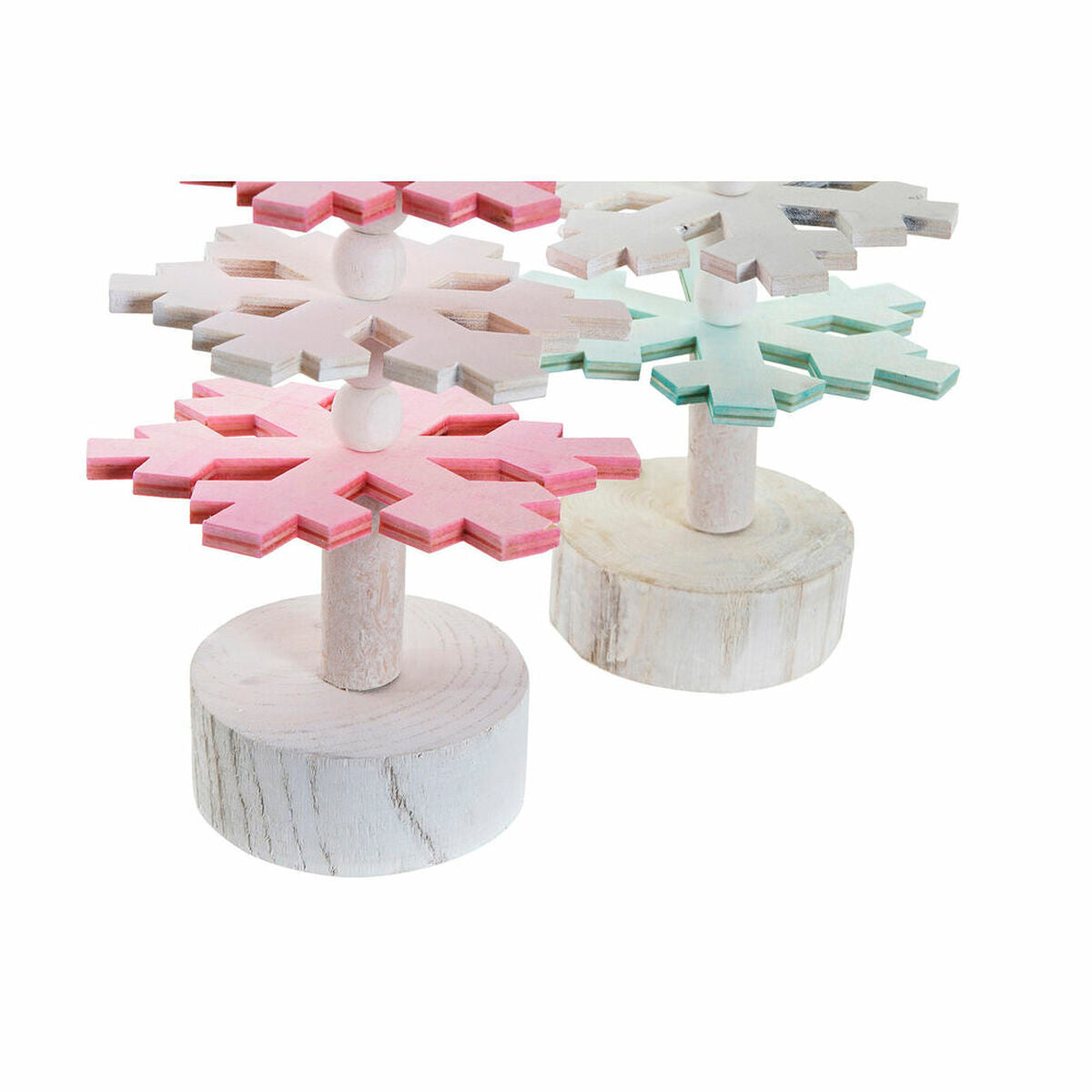 Sapin de Noël DKD Home Decor Bois MDF (2 pcs) (11 x 11 x 41 cm)