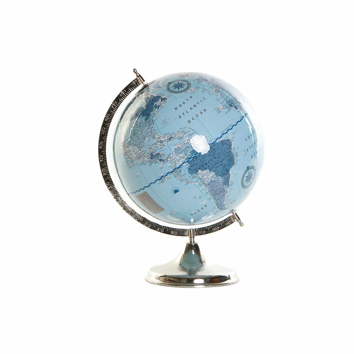 Globe terrestre DKD Home Decor Bleu Argenté PVC Aluminium 33 x 33 x 44 cm