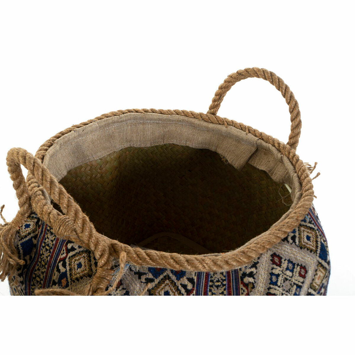 Panier DKD Home Decor Multicouleur Fibre naturelle Boho 30 x 30 x 30 cm 2 Pièces (2 Unités)