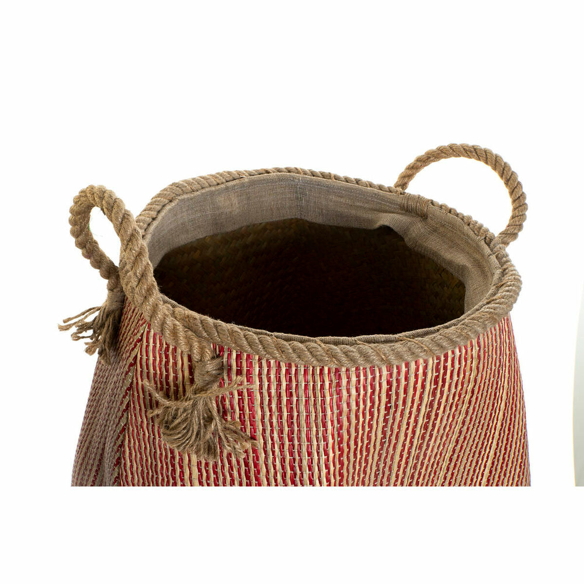 Panier DKD Home Decor Bleu Rouge Fibre naturelle 40 x 40 x 45 cm (2 Unités)