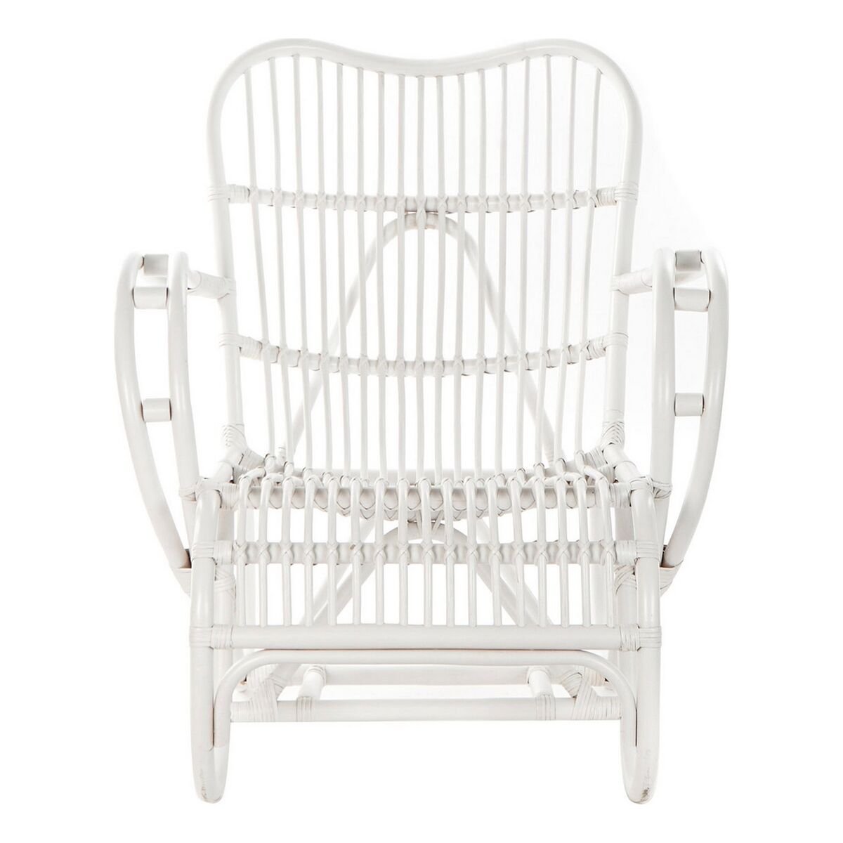 Fauteuil à Bascule DKD Home Decor Blanc 75 x 85 x 85 cm