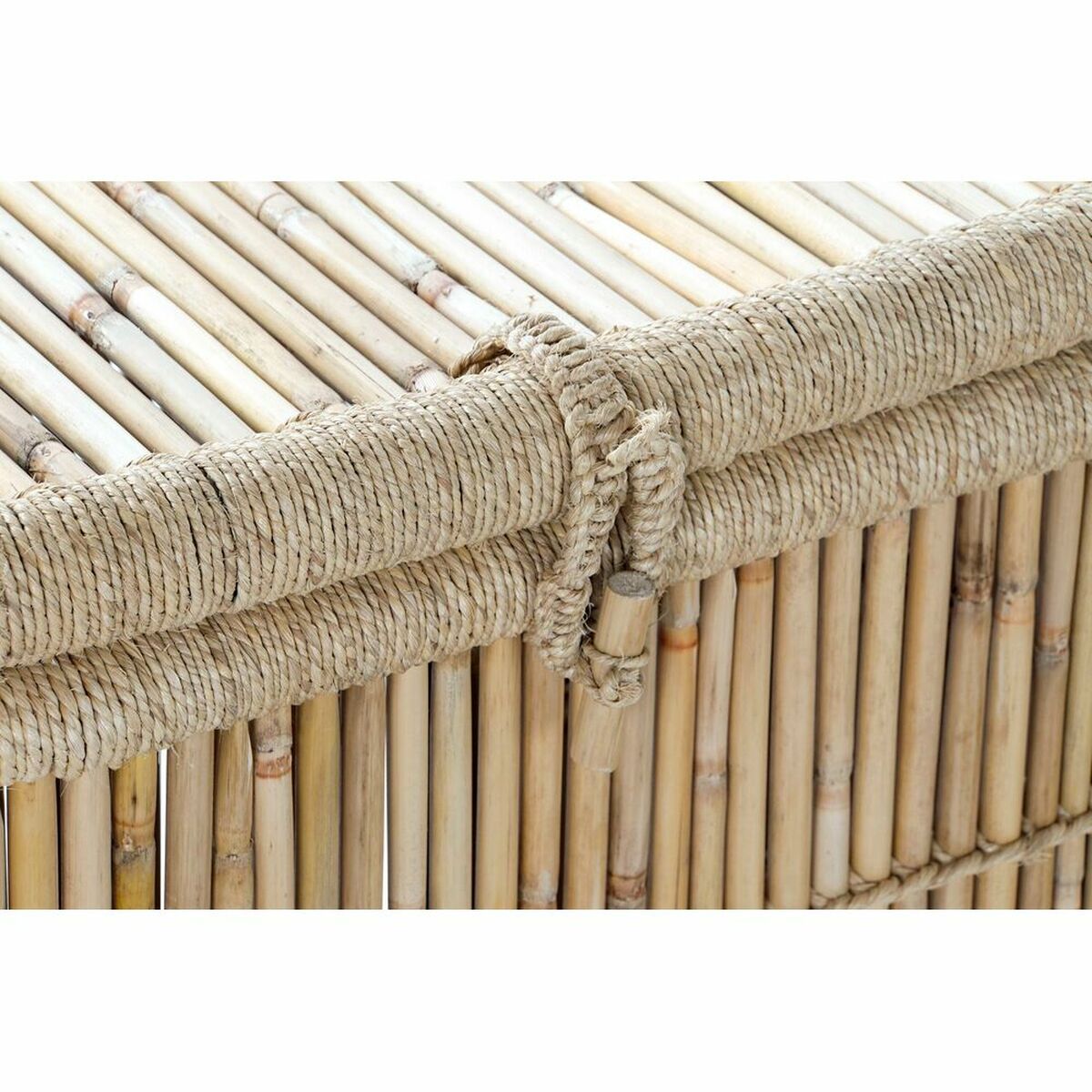 Lot de paniers DKD Home Decor Naturel Bambou Corde (2 Pièces)