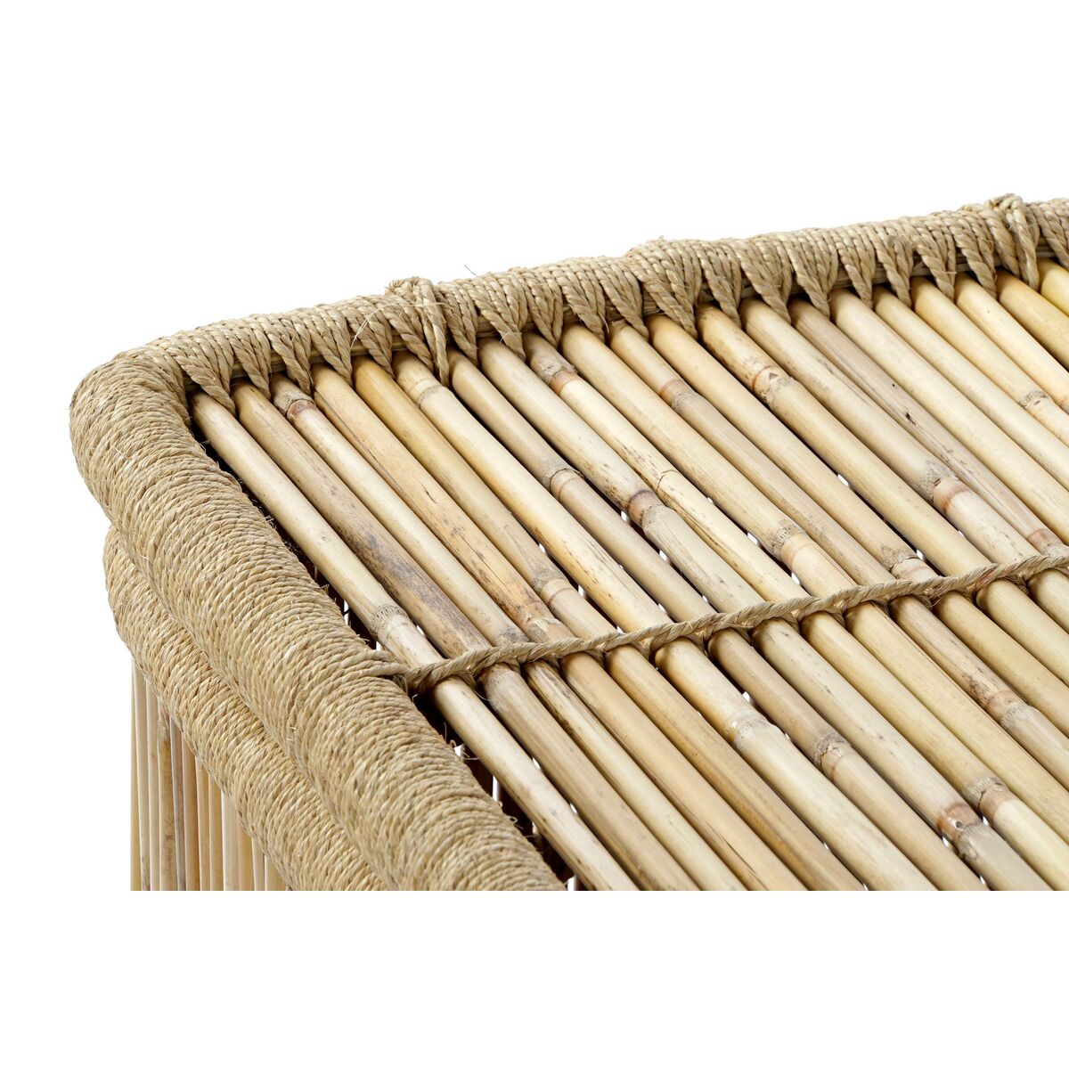 Lot de paniers DKD Home Decor Naturel Bambou Corde (2 Pièces)