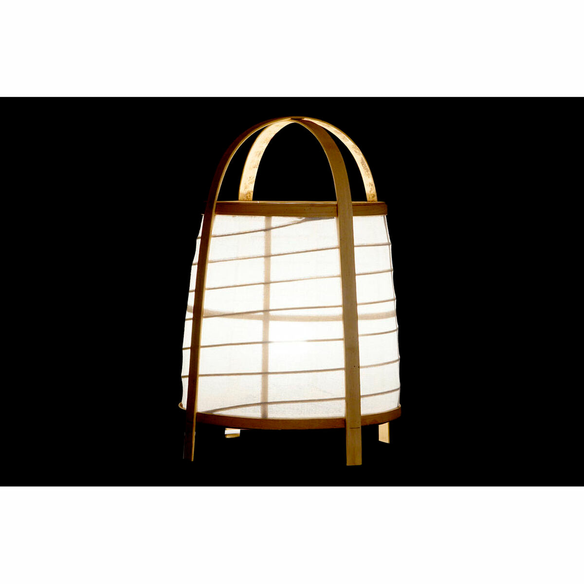 Lampe de bureau DKD Home Decor Blanc Naturel Bambou 40 W 220 V 32 x 32 x 45,5 cm