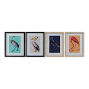 Cadre DKD Home Decor polystyrène 35 x 2 x 45 cm Oiseaux (4 Pièces)