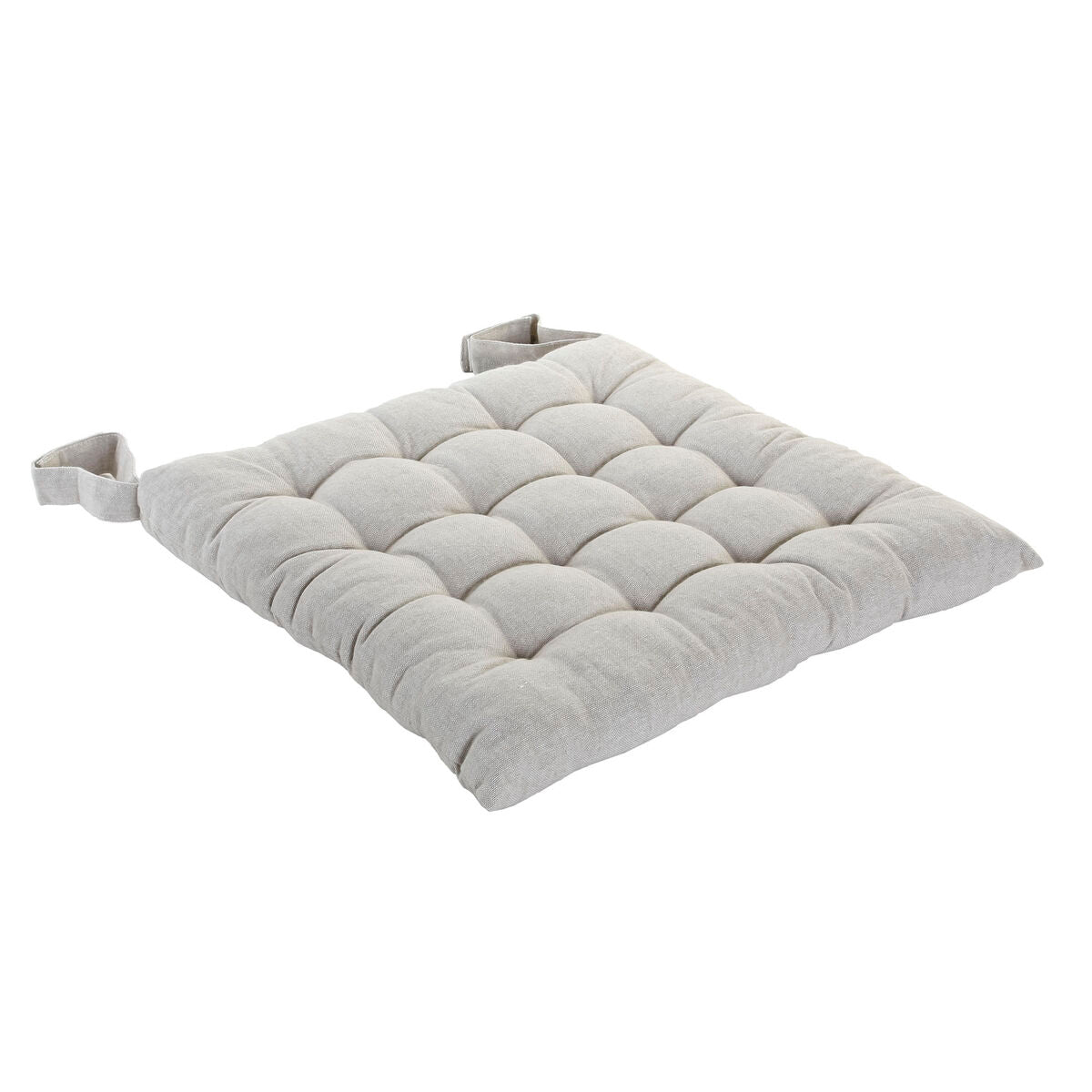 Coussin de chaise DKD Home Decor Beige Bleu Polyester Coton Aluminium Blue marine méditerranéen (3) (38 x 38 x 6 cm) (3 Unités)