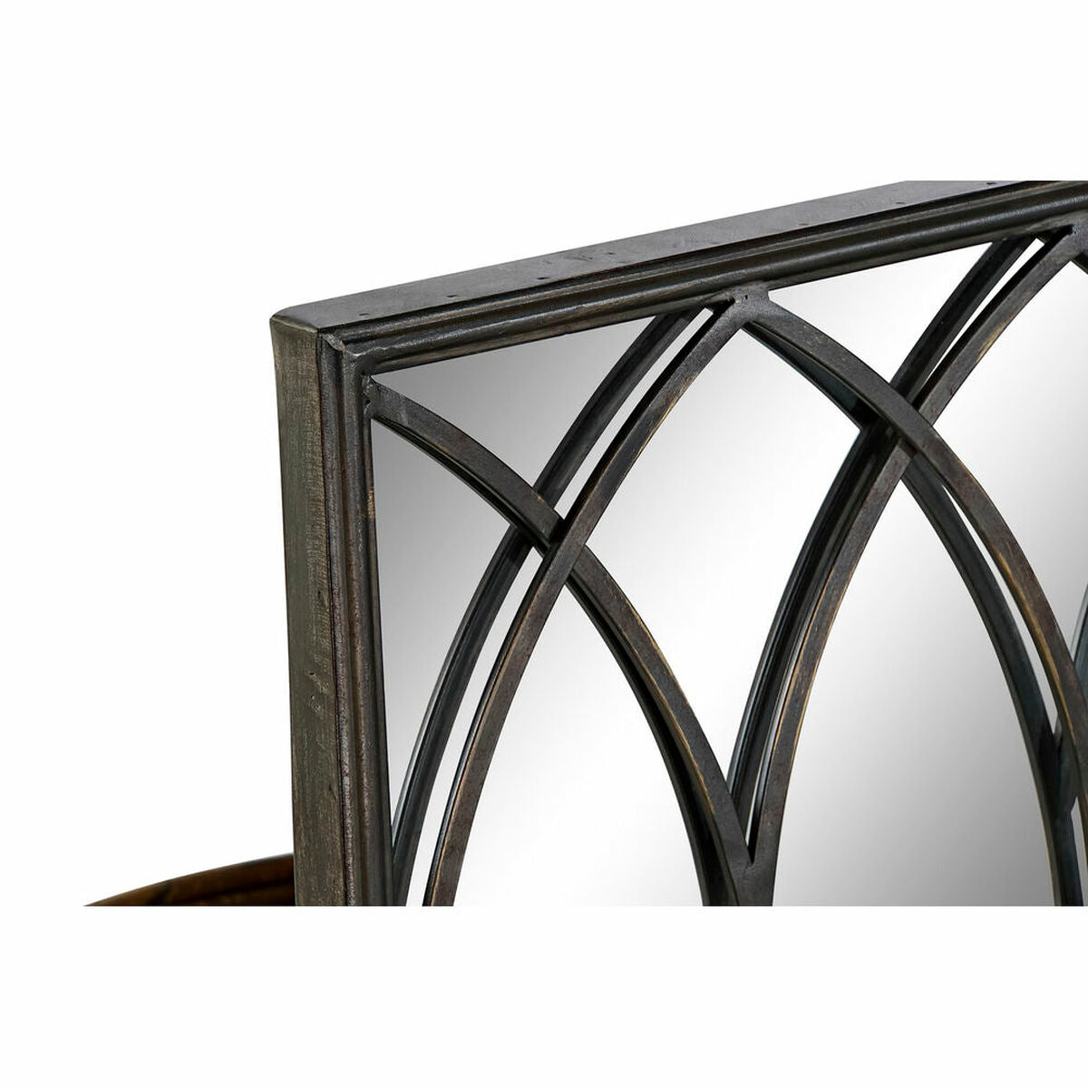 Miroir DKD Home Decor Noir Métal Miroir 40 x 12 x 80 cm