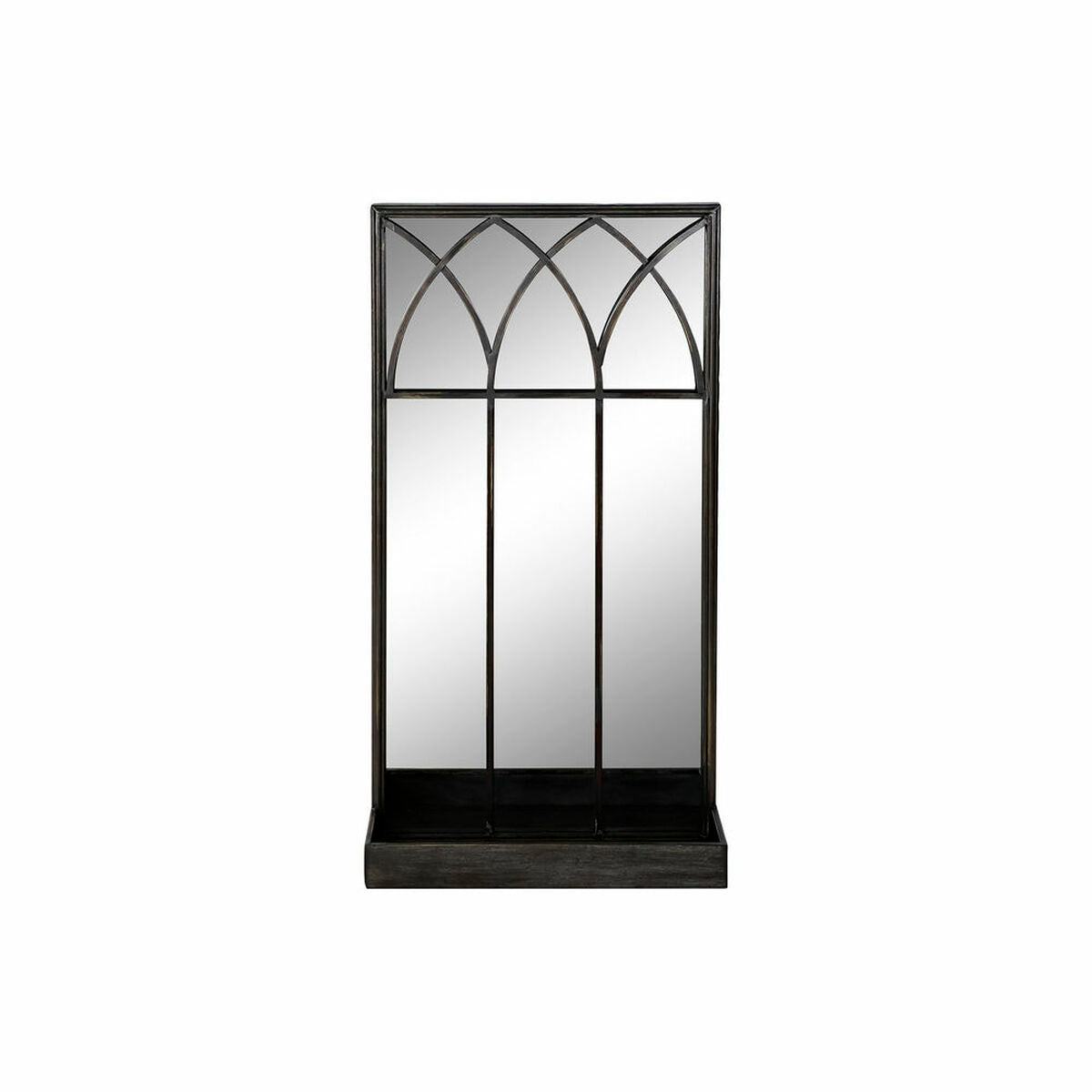 Miroir DKD Home Decor Noir Métal Miroir 40 x 12 x 80 cm