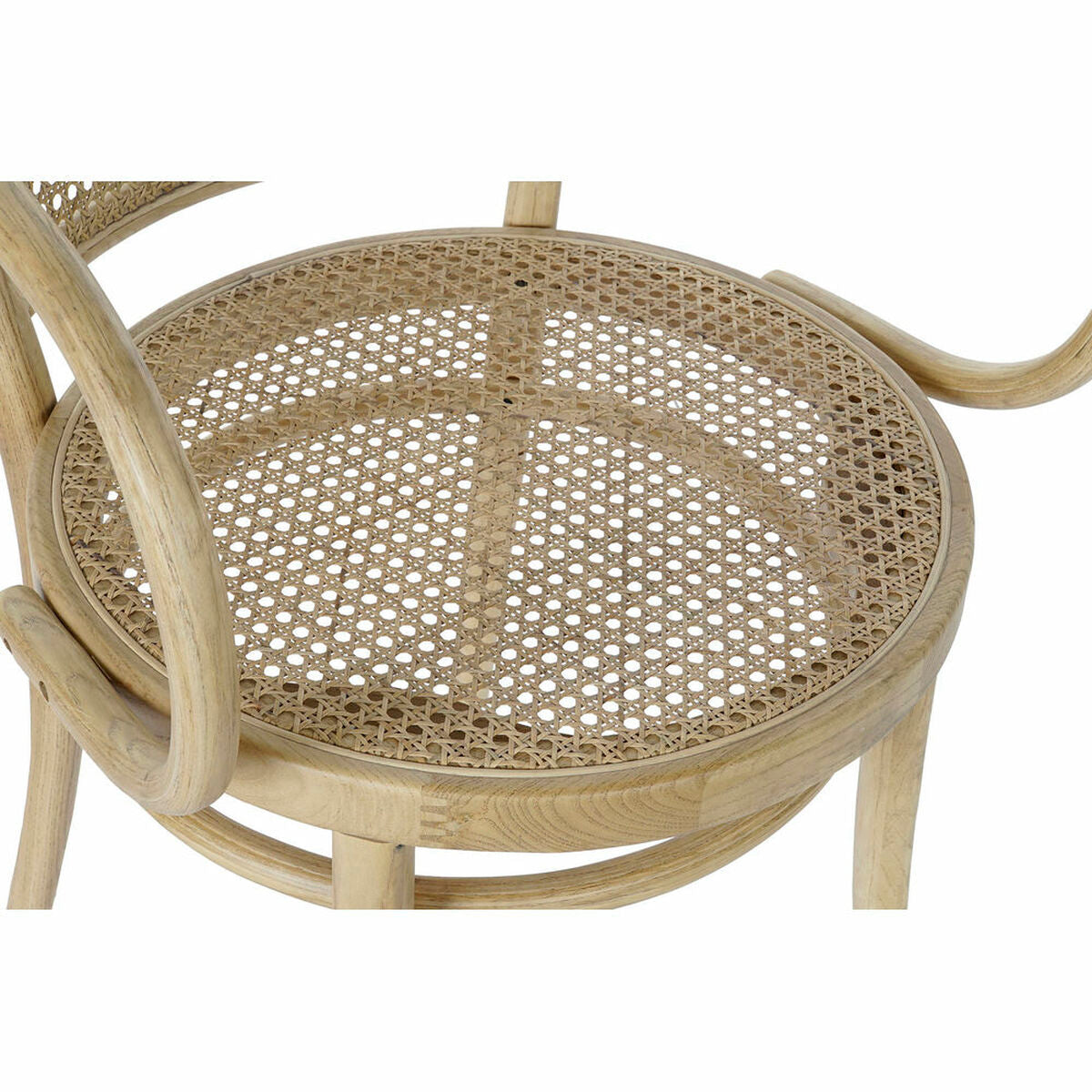Chaise de Salle à Manger DKD Home Decor Naturel Rotin Bois 58 x 58 x 79,5 cm