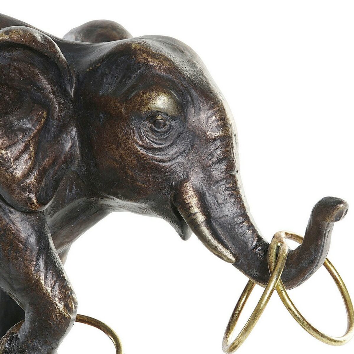 Figurine Décorative DKD Home Decor Noir Doré Eléphant Moderne 31 x 13 x 41 cm