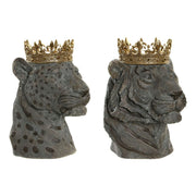 Figurine Décorative DKD Home Decor Gris Doré Colonial Animal 27,5 x 23,5 x 33 cm (2 Unités)
