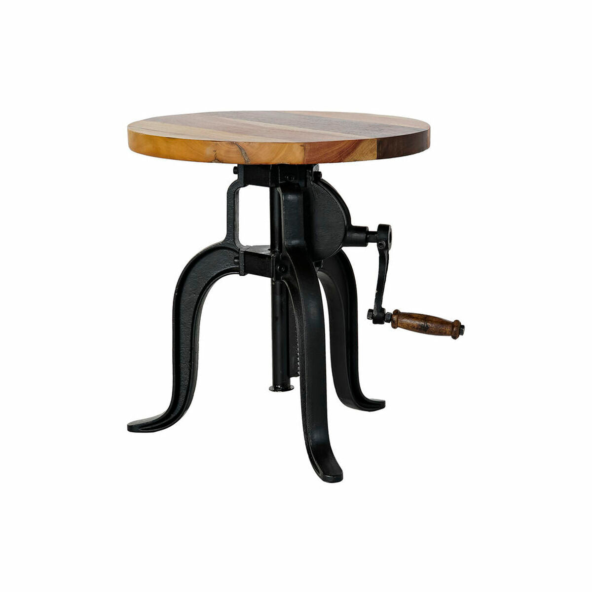 Table d'appoint DKD Home Decor Noir Naturel Bois Métal 45 x 45 x 42 cm