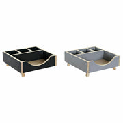 Organisateur DKD Home Decor Bureau Bois (18 x 18 x 7 cm) (2 pcs)