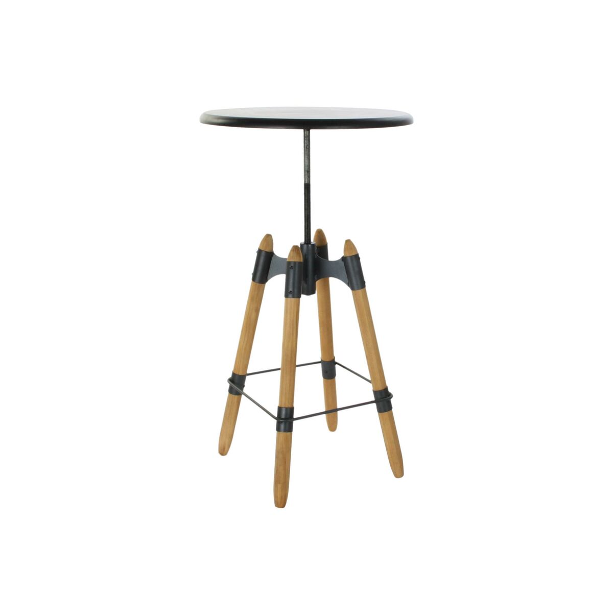 Table d'appoint DKD Home Decor 8424001831456 60 x 60 x 105 cm Naturel Noir Métal Bois