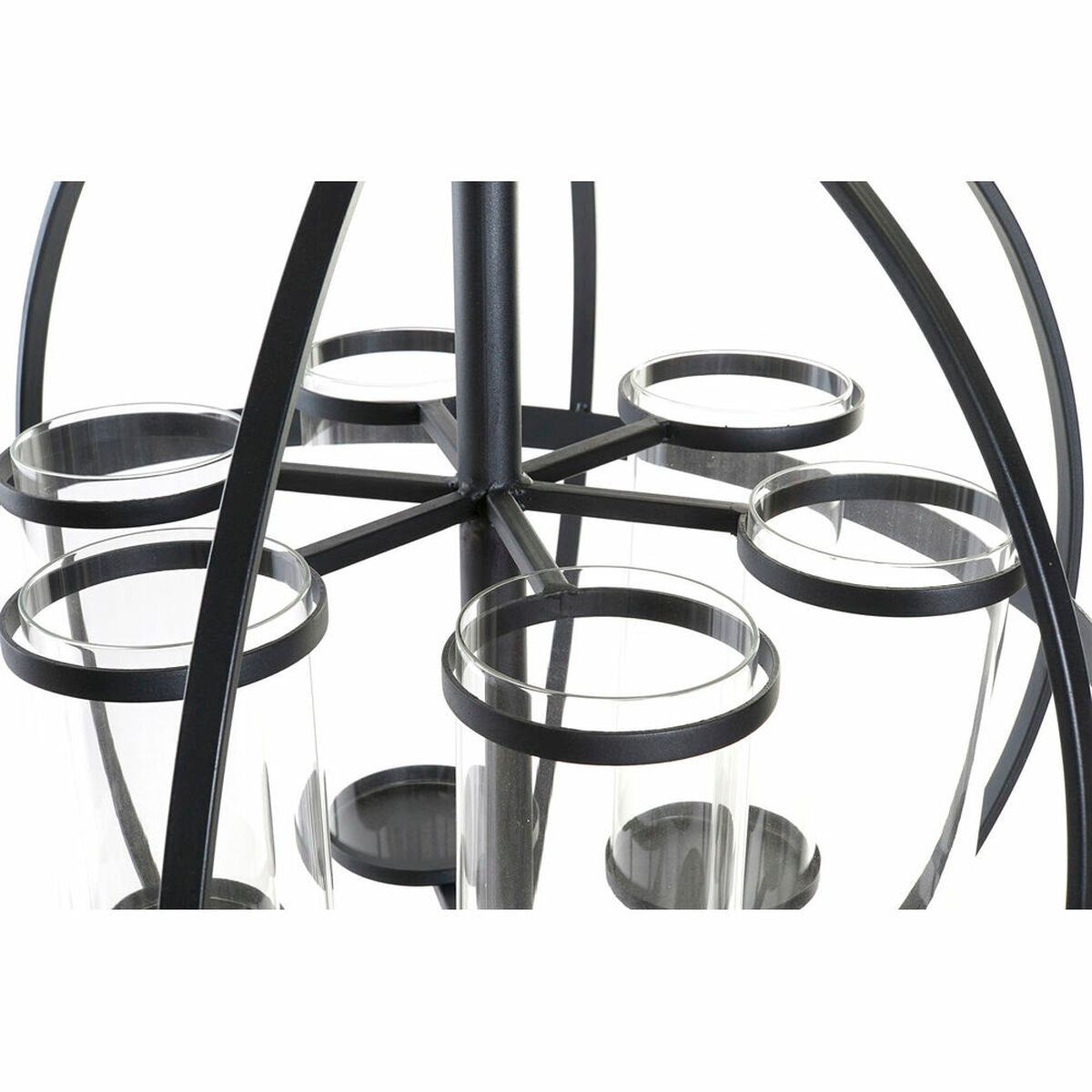 Bougeoir DKD Home Decor Noir Métal Verre 60 x 60 x 73 cm