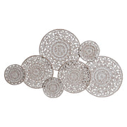 Décoration murale DKD Home Decor Bois de manguier Tropical Cercles (108 x 3,5 x 64 cm)