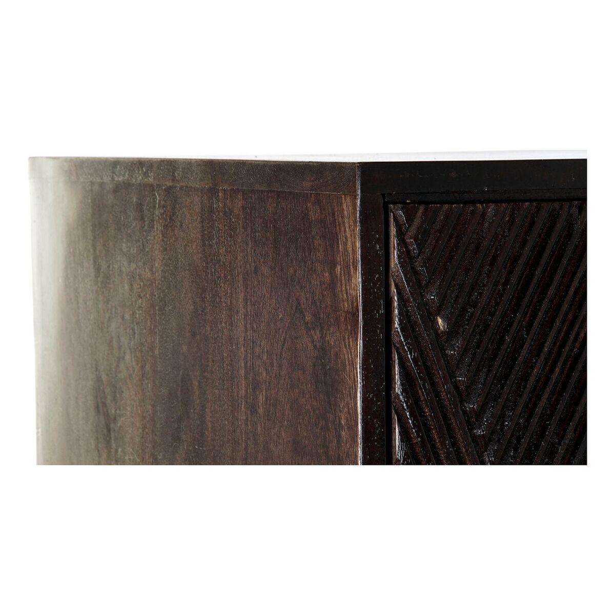 Buffet DKD Home Decor Noir Brun foncé Métal Bois de manguier 84 x 43 x 153,5 cm