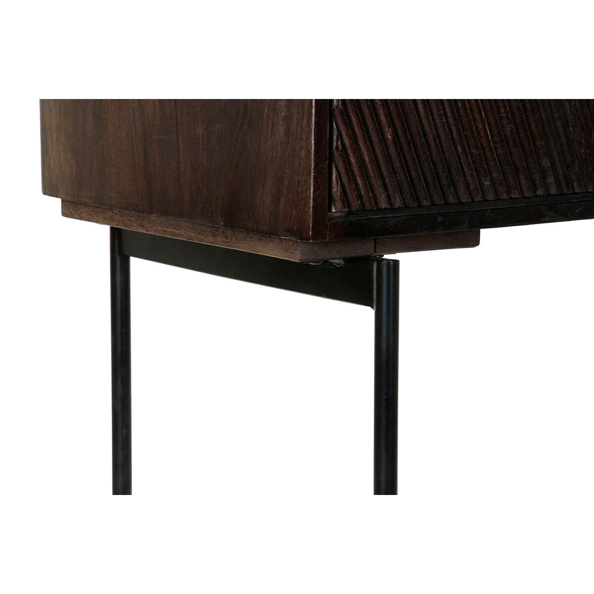 Buffet DKD Home Decor Noir Brun foncé Métal Bois de manguier 84 x 43 x 153,5 cm