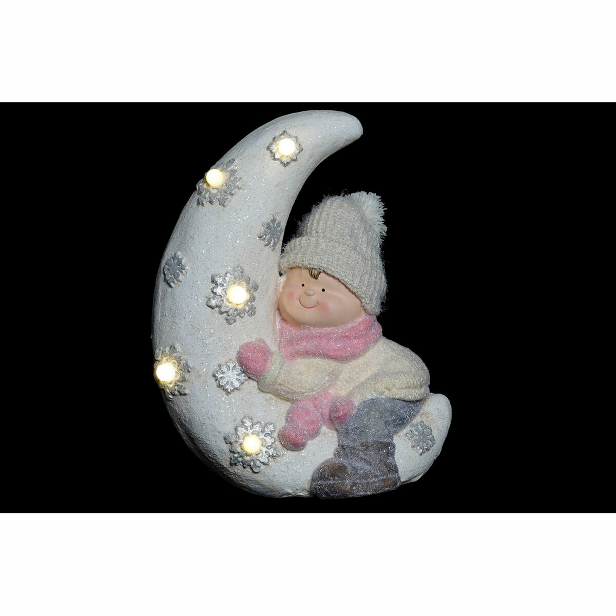 Figurine Décorative DKD Home Decor Blanc Rose Lune 31 x 20 x 43 cm (2 Unités)