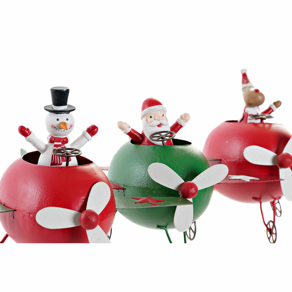 Décorations de Noël DKD Home Decor Métal Renne (19 x 14 x 13 cm) (3 pcs)