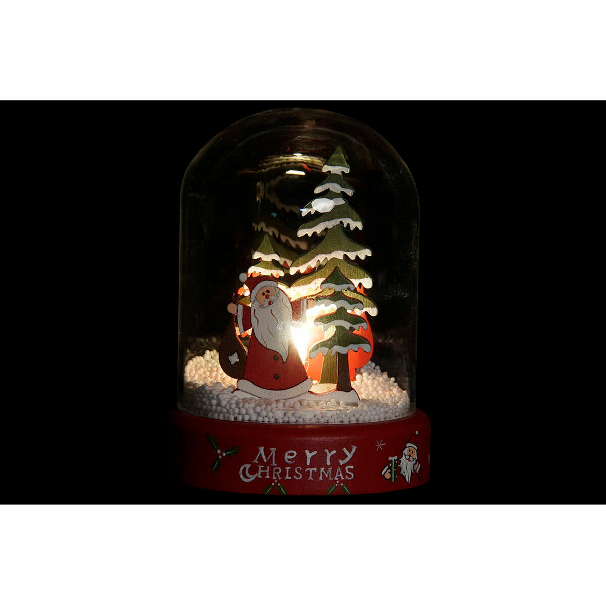 Décorations de Noël DKD Home Decor Résine Verre Père Noël (2 pcs) (9 x 9 x 11 cm)