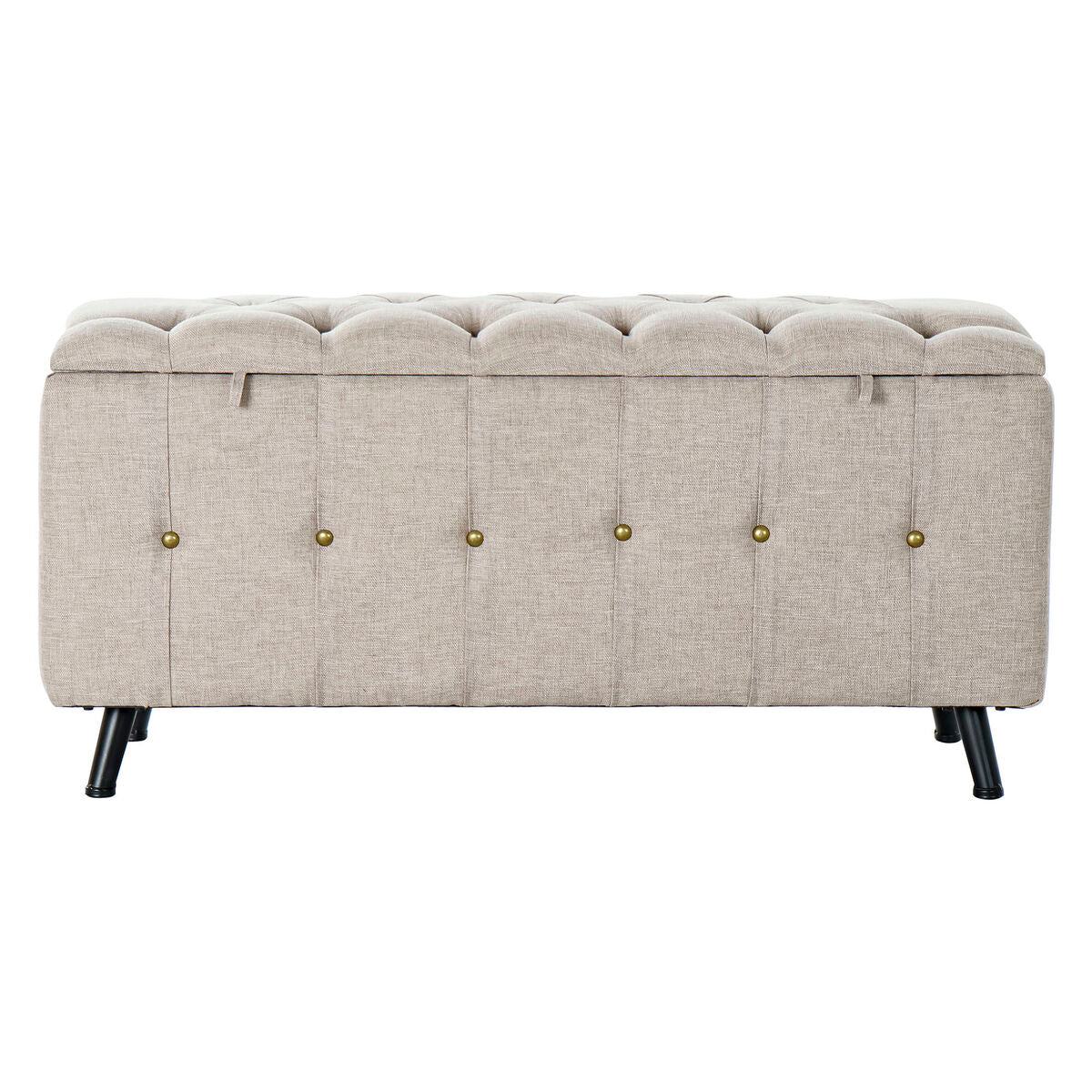 Banquette DKD Home Decor   Noir Beige Métal 103 x 42 x 52 cm (2 Unités)