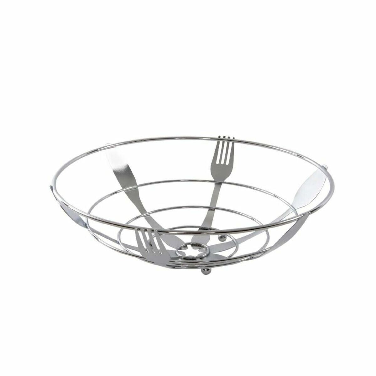 Coupe à fruits DKD Home Decor Argenté Métal Plastique