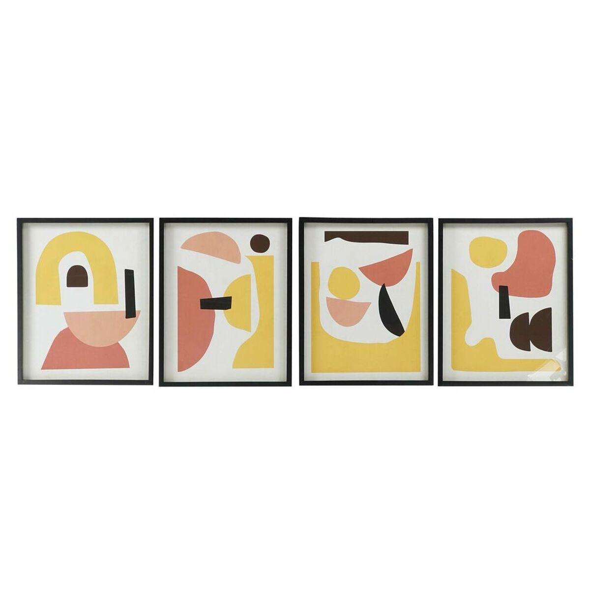 Cadre DKD Home Decor Verre Bois MDF 40 x 2,5 x 50 cm (4 Pièces)