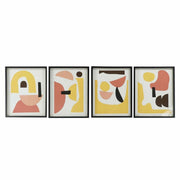 Cadre DKD Home Decor Verre Bois MDF 40 x 2,5 x 50 cm (4 Pièces)