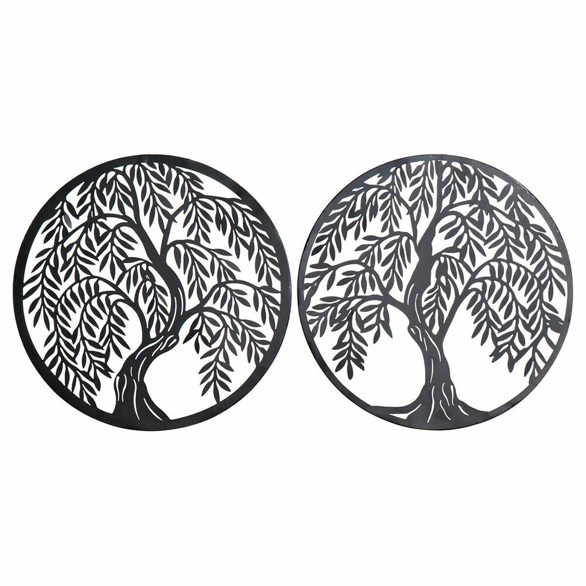 Décoration murale DKD Home Decor Arbre Métal (2 pcs) (40 x 1 x 40 cm)
