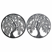 Décoration murale DKD Home Decor Arbre Métal (2 pcs) (40 x 1 x 40 cm)