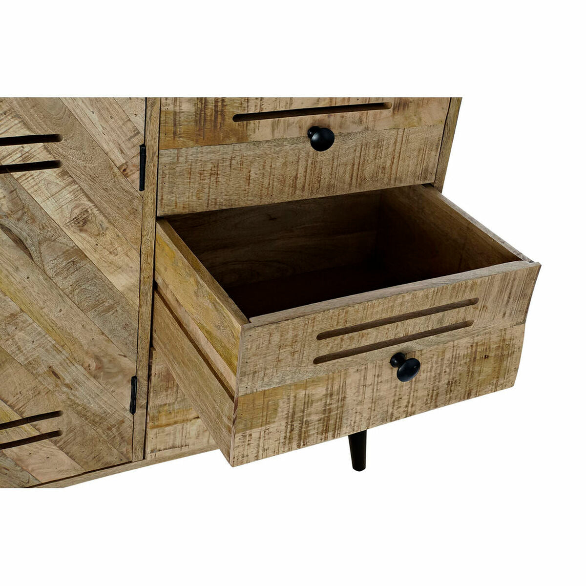 Buffet DKD Home Decor   Noir Métal Bois de manguier 140 x 40 x 93 cm