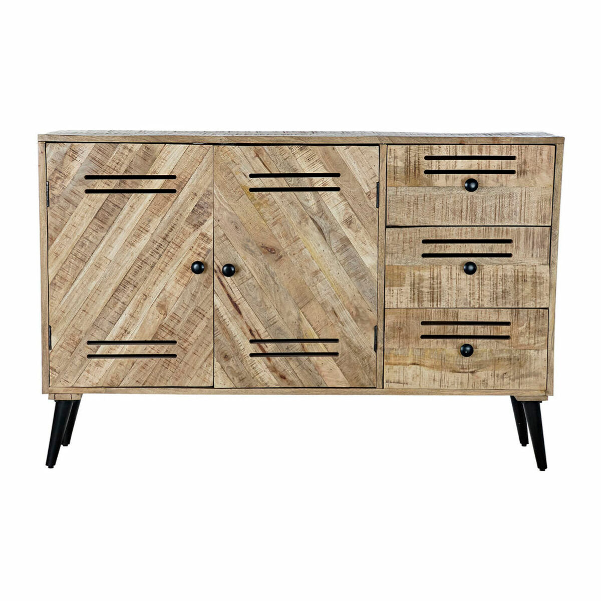 Buffet DKD Home Decor   Noir Métal Bois de manguier 140 x 40 x 93 cm