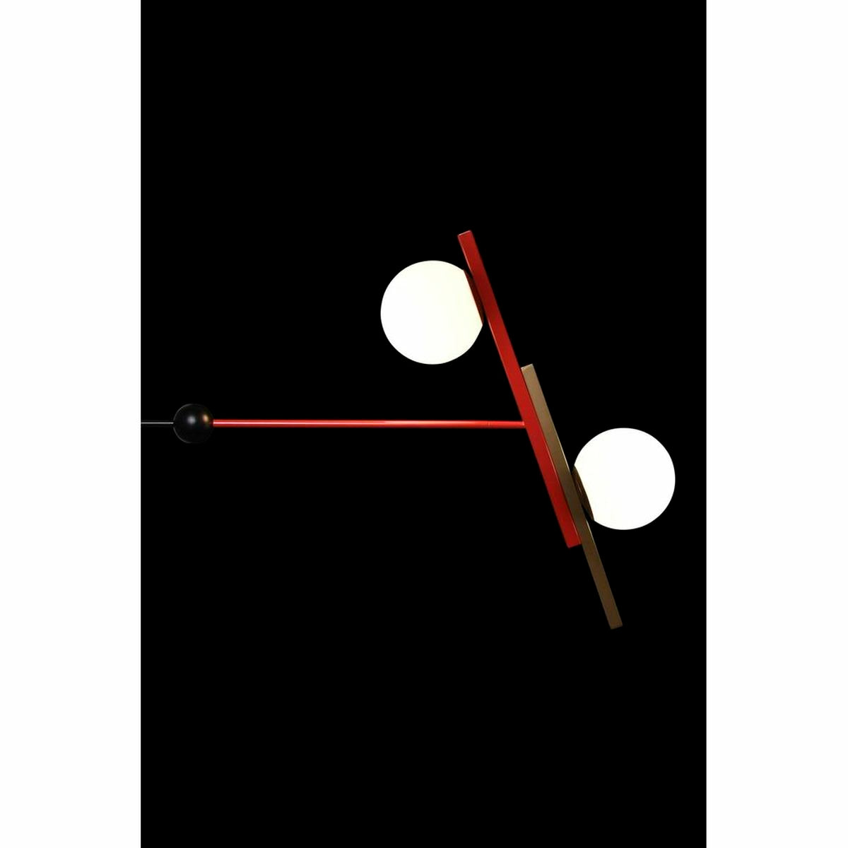 Suspension DKD Home Decor Rouge Noir Doré Blanc (64 x 20 x 120 cm)