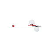 Suspension DKD Home Decor Blanc Noir Rouge Métal Verre 40 W 44 x 44 x 120 cm