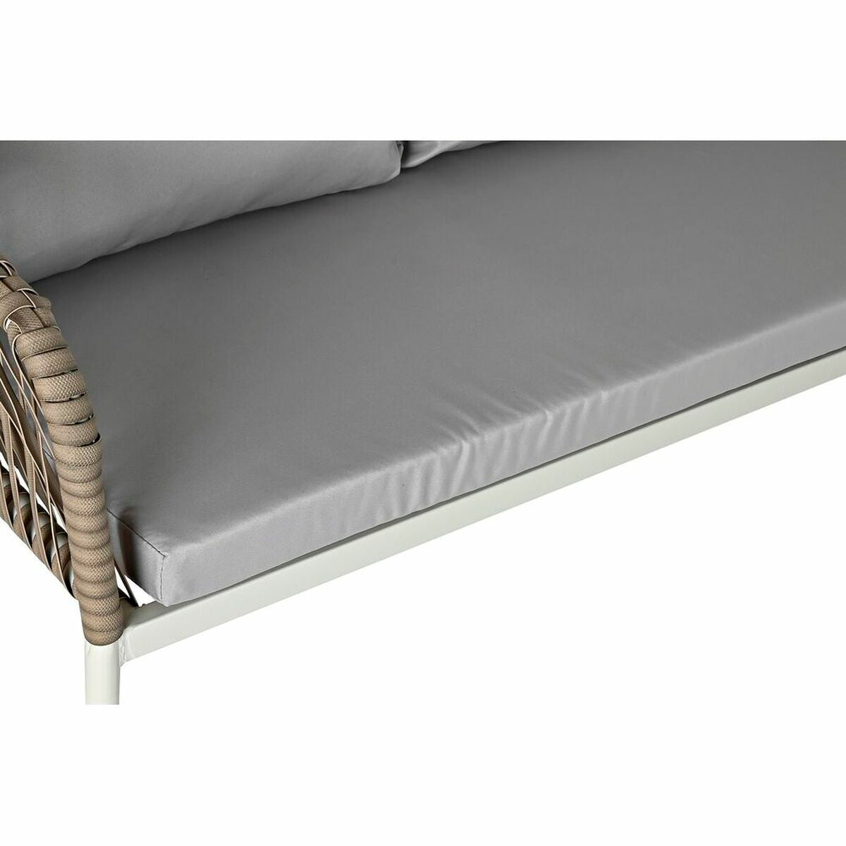 Meubles de jardin DKD Home Decor Blanc Marron Clair 190 x 190 x 70 cm