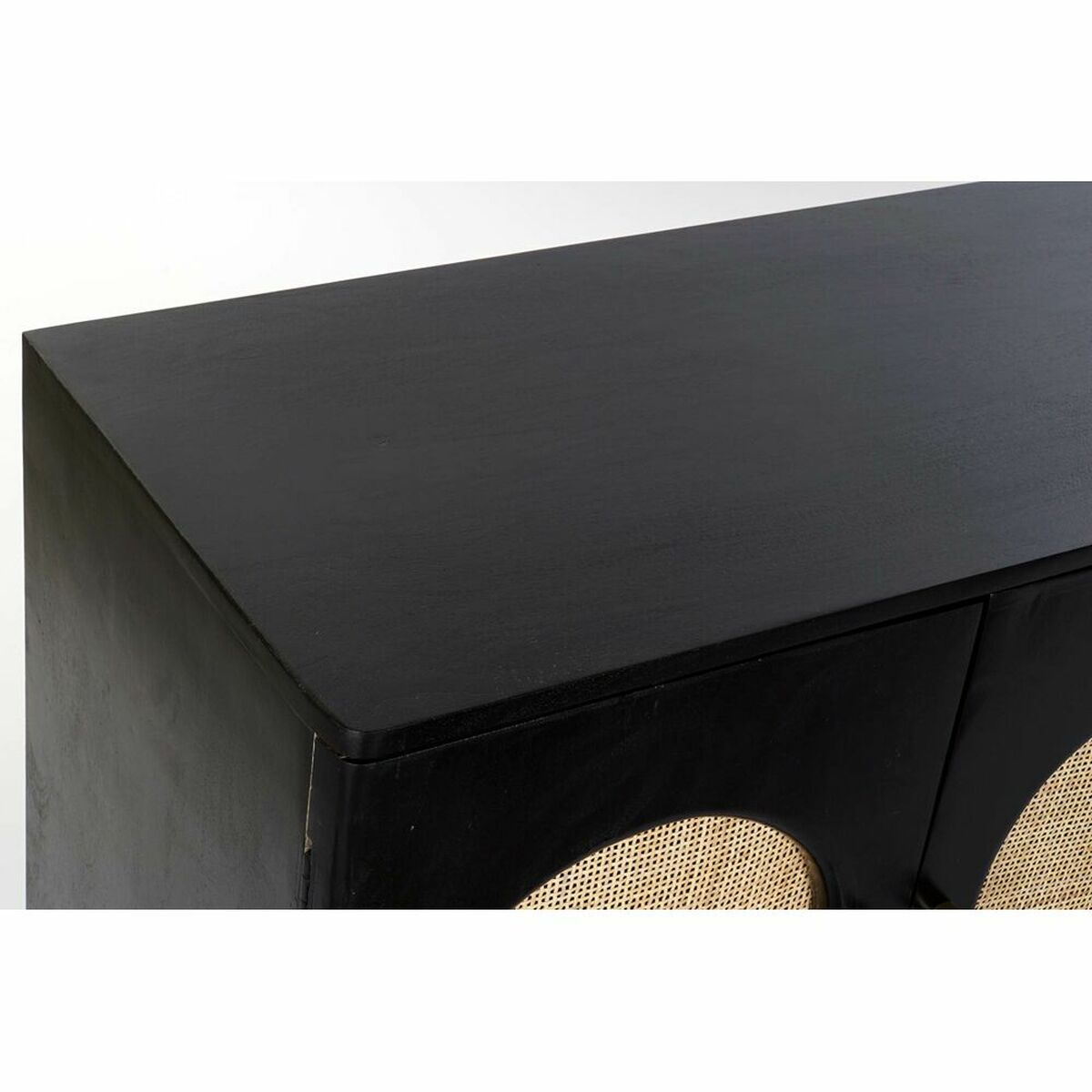 Buffet DKD Home Decor   Noir Naturel Rotin Bois de manguier 150 x 40 x 65 cm