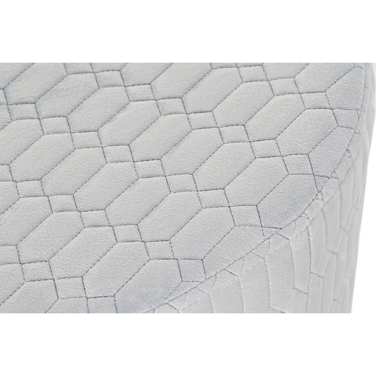 Repose-pied DKD Home Decor Polyester Bleu ciel Éponge Bois MDF (55 x 55 x 35 cm)