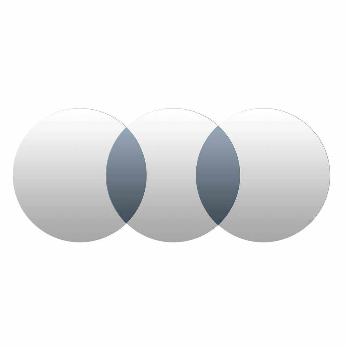 Miroir mural DKD Home Decor Noir Moderne Cercles 118,5 x 2 x 50 cm