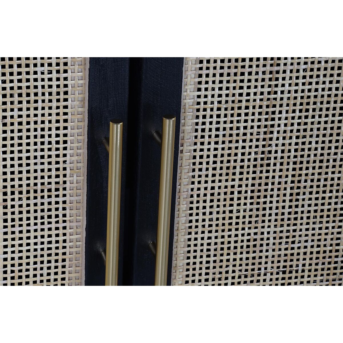 Buffet DKD Home Decor Noir Naturel Aluminium Bois de paulownia Bois MDF 110 x 30 x 100 cm