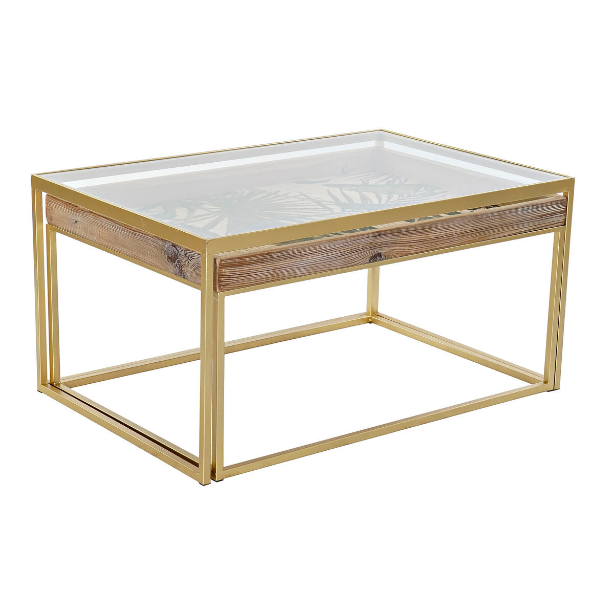 Table Basse DKD Home Decor Doré Naturel 90 x 60 x 45 cm