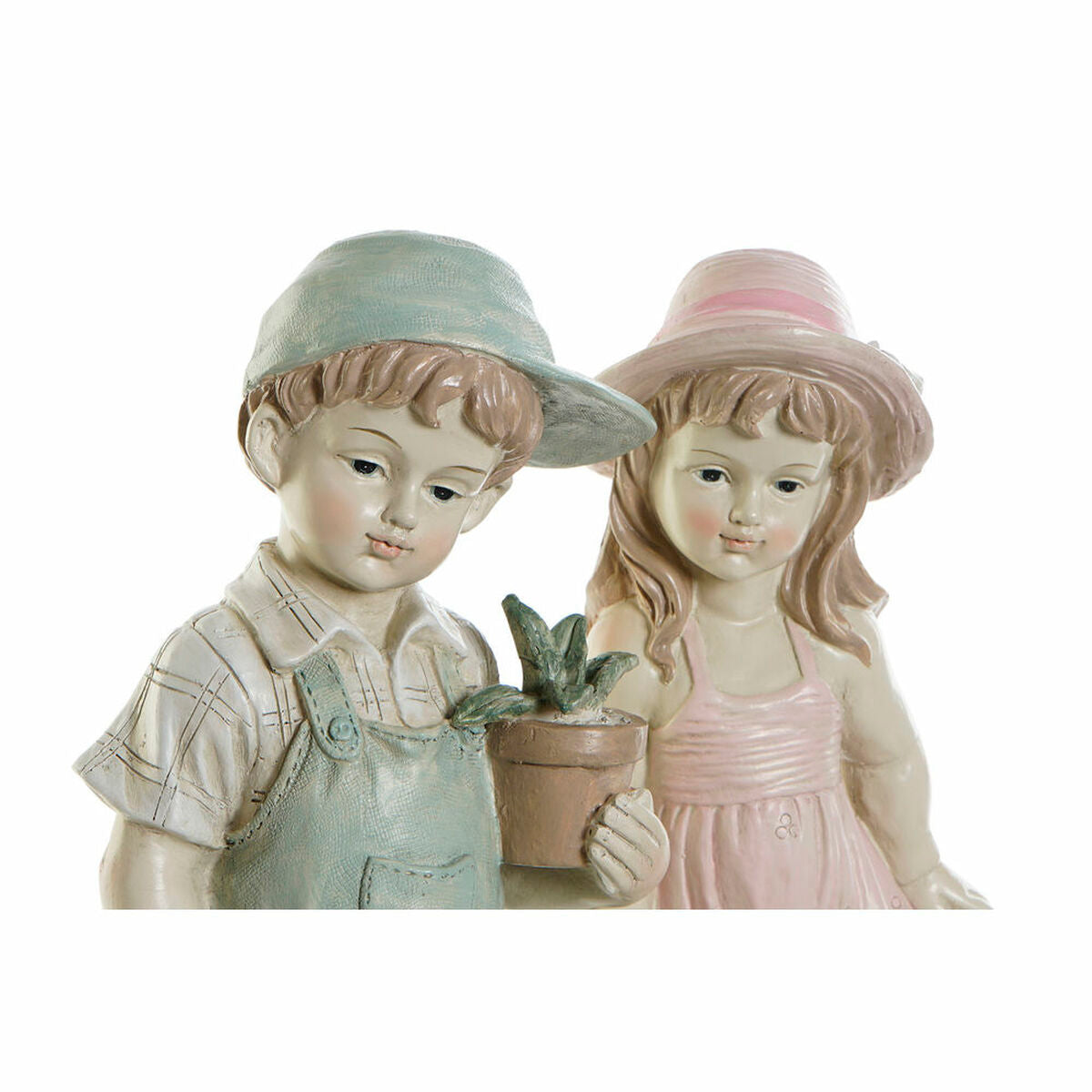 Figurine Décorative DKD Home Decor Bleu Rose Résine Enfant (18 x 15 x 41 cm) (2 pcs)