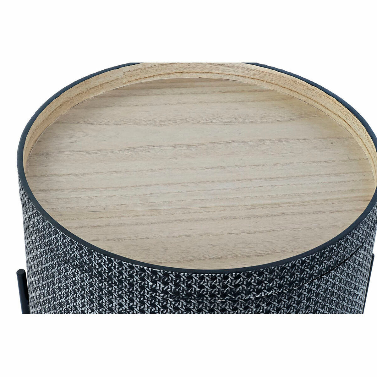 Petite Table d'Appoint DKD Home Decor Noir Argenté 45 x 45 x 39 cm