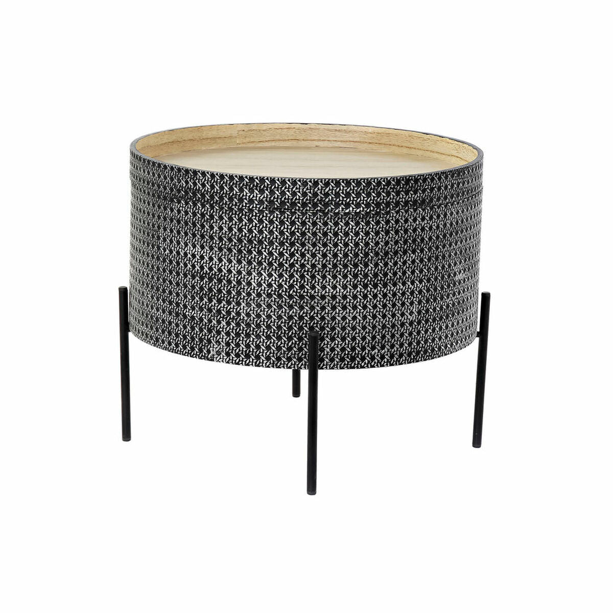 Petite Table d'Appoint DKD Home Decor Noir Argenté 45 x 45 x 39 cm