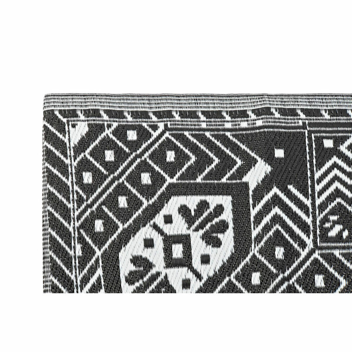 Tapis DKD Home Decor Blanc Noir Ethnique (2 Unités) (120 x 180 cm)