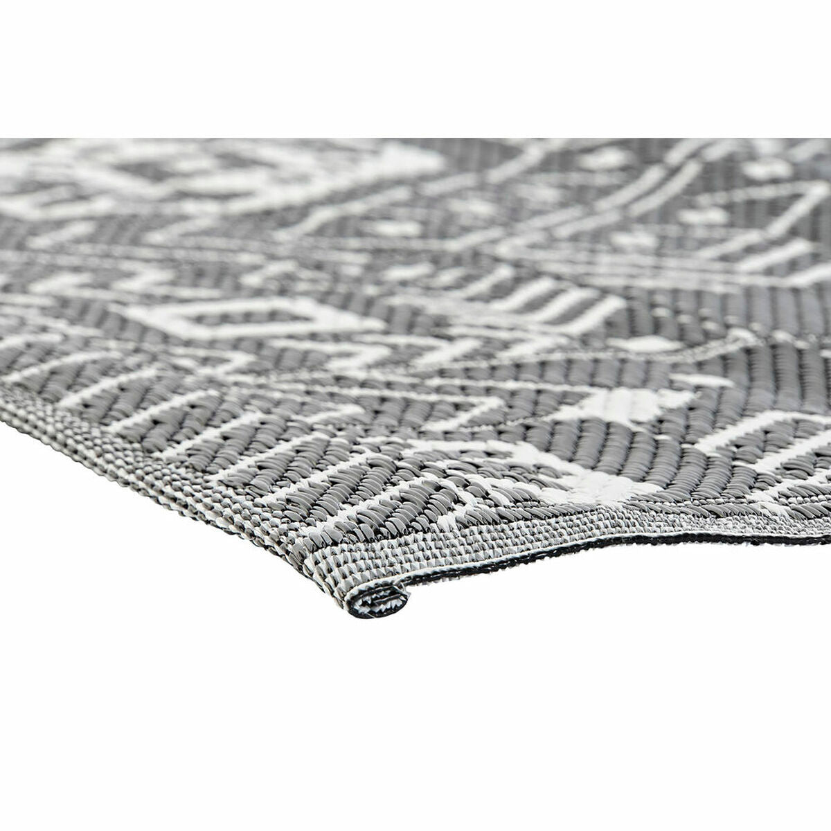 Tapis DKD Home Decor Blanc Noir Ethnique (2 Unités) (120 x 180 cm)