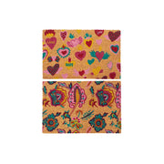 Paillasson DKD Home Decor Caoutchouc Multicouleur 2 Unités Fibres de coco (60 x 40 x 1,5 cm)